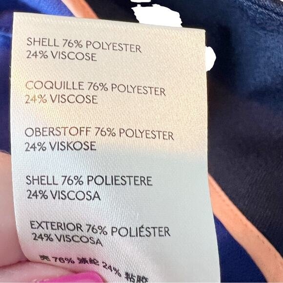 Anthropologie Navy Blue Wellesley Pleated Peacoat Size M - Picture 6 of 10